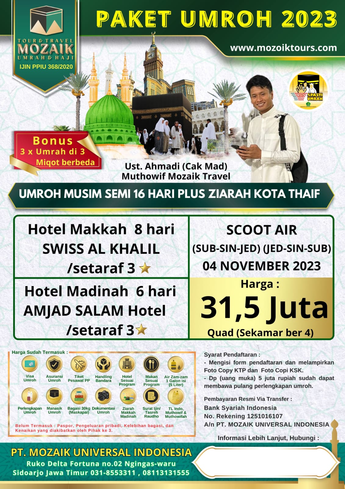 PAKET UMROH 4 NOVEMBER 2023